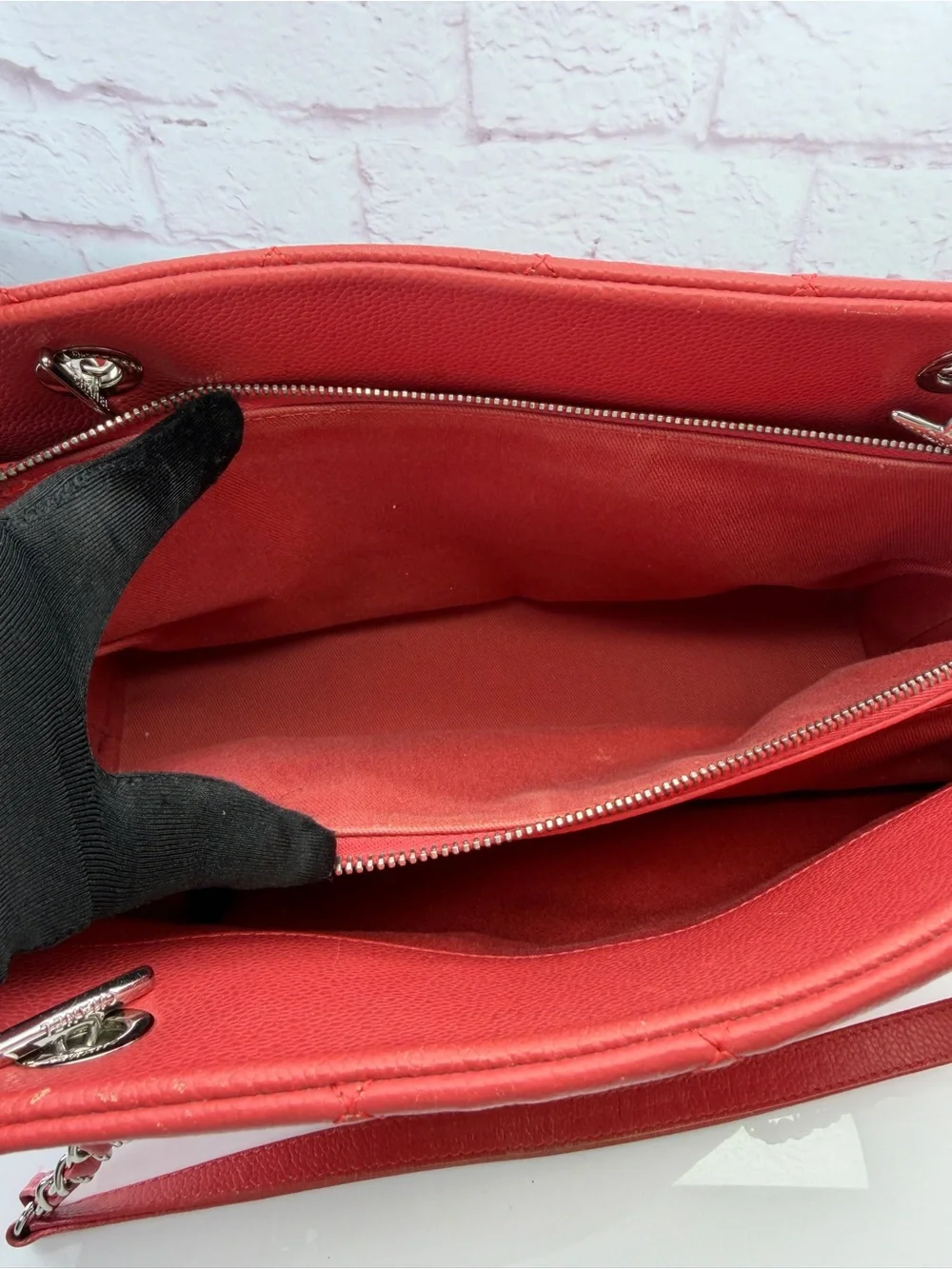 Chanel Caviar Timeless CC Small Shopper Shoulder Bag